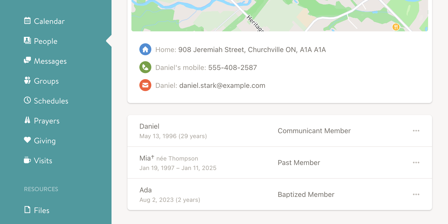 Adjustments to how deceased family members are shown screenshot