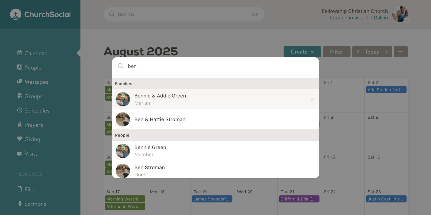 New global search screenshot